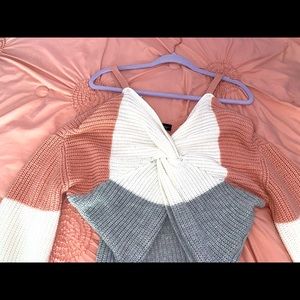 Knitted cropped sweater